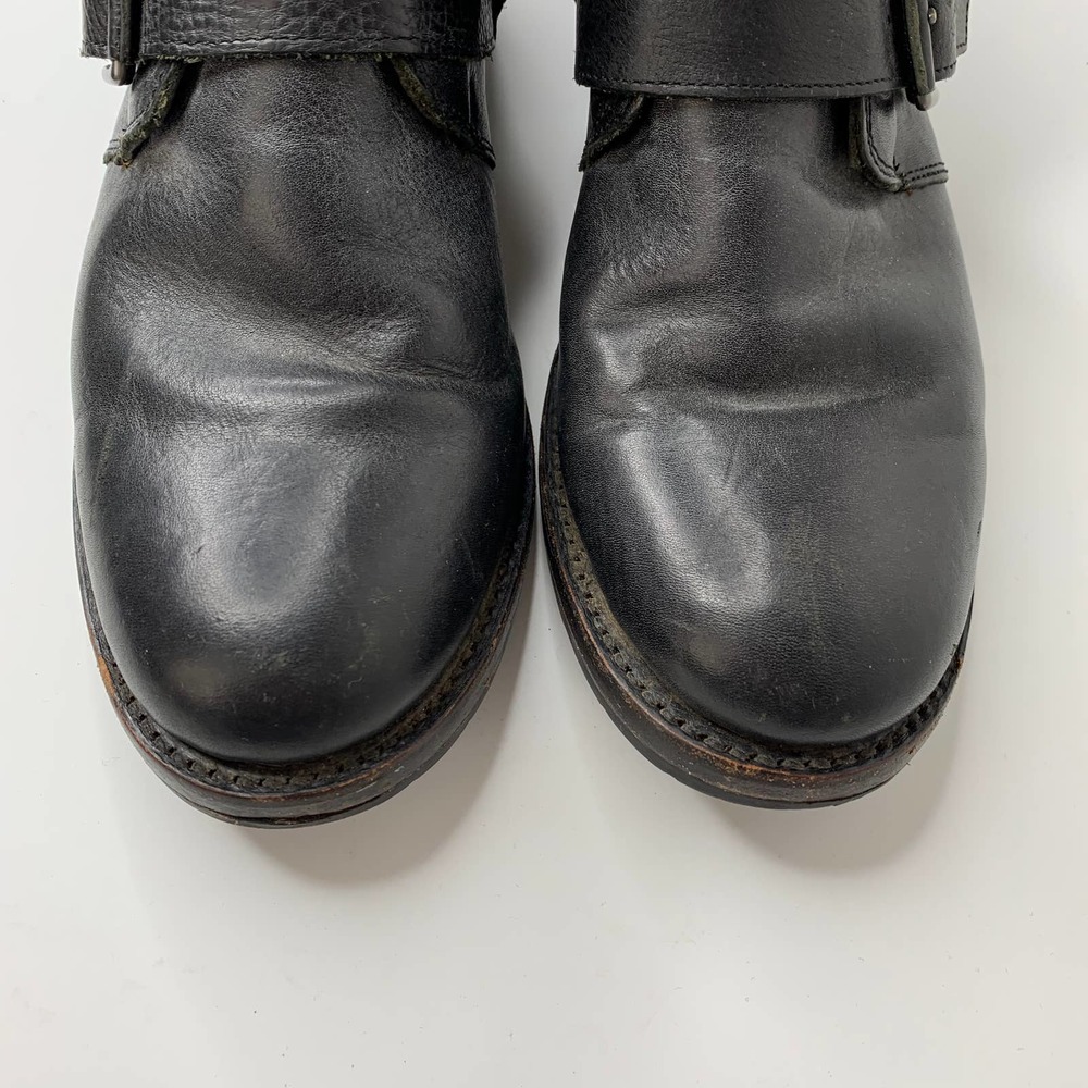 Frye Natalie Triple Buckle Ankle Short Boots Black Booties Womens 8 - Picture 3 of 16